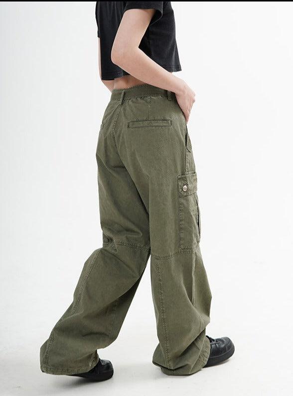Buckle Belt Cargo Pants Korean Street Fashion Pants By Made Extreme Shop Online at OH Vault