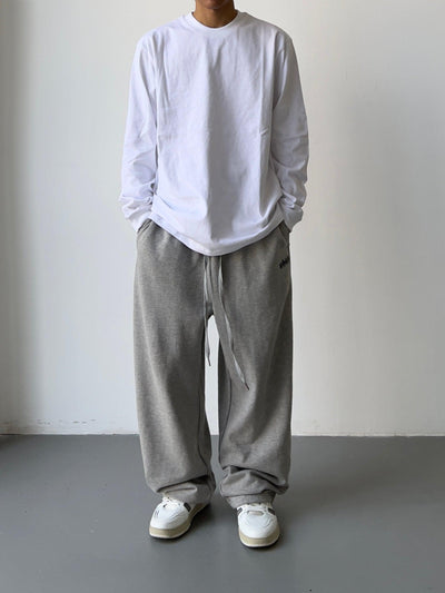 MEBXX Drawstring Denim Flange Sweatpants Korean Street Fashion Pants By Made Extreme Shop Online at OH Vault