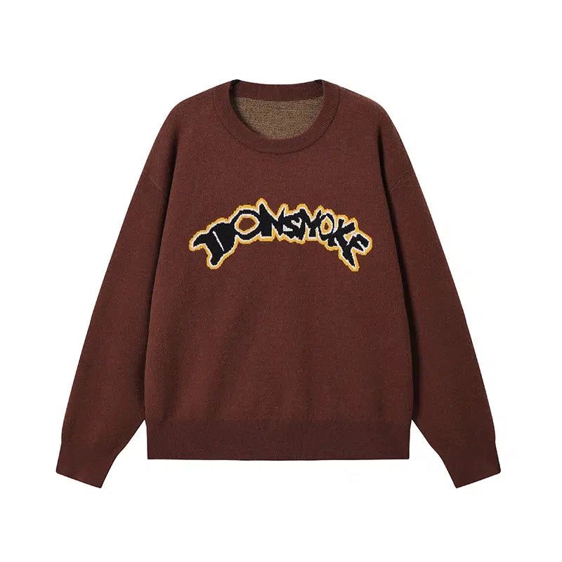 Logo Game Font Sweater Korean Street Fashion Sweater By Donsmoke Shop Online at OH Vault