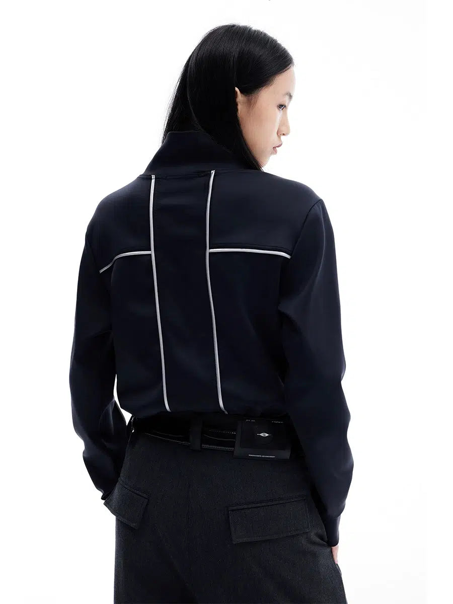 Outline Minimal Detail Turtleneck Korean Street Fashion Turtleneck By Terra Incognita Shop Online at OH Vault