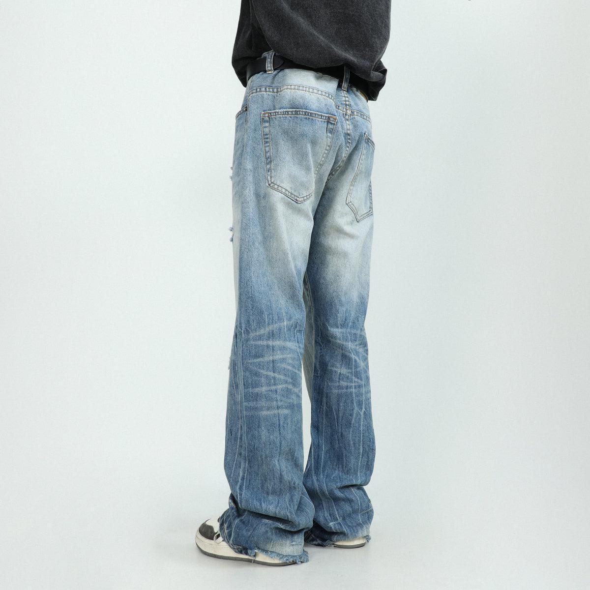 Washed Ripped Jeans Korean Street Fashion Jeans By Mr Nearly Shop Online at OH Vault