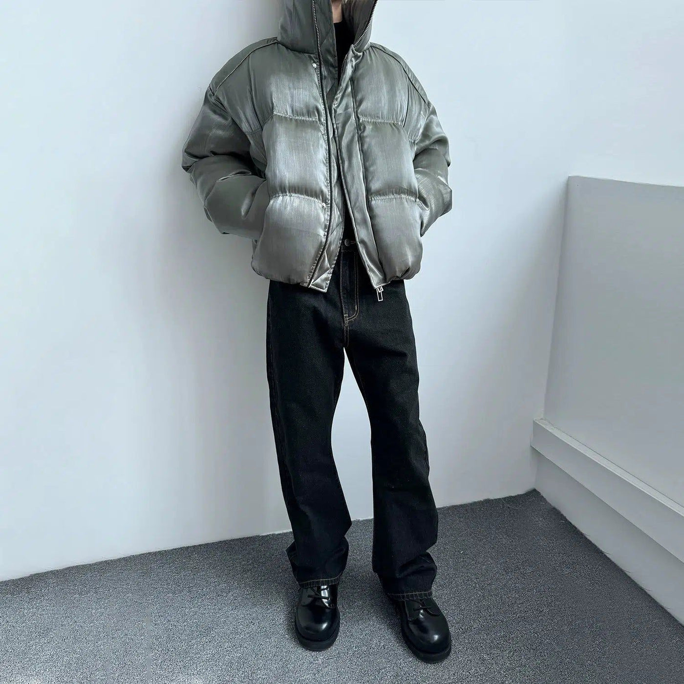 Versatile Regular Fit Puffer Jacket Korean Street Fashion Jacket By Terra Incognita Shop Online at OH Vault
