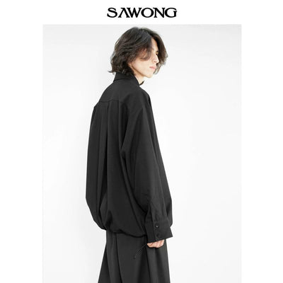 Front Pocket Buttoned Shirt Korean Street Fashion Shirt By SAWong Shop Online at OH Vault