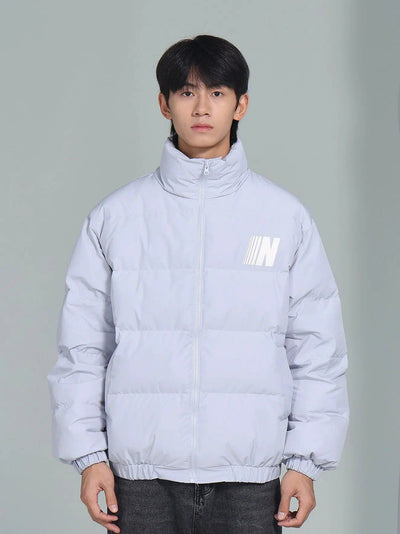 High Collar Casual Puffer Jacket Korean Street Fashion Jacket By Jump Next Shop Online at OH Vault