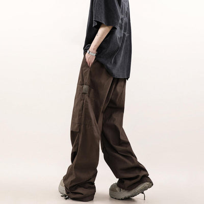 Mr Nearly Drawstring Folds Wide Cut Pants Korean Street Fashion Pants By Mr Nearly Shop Online at OH Vault