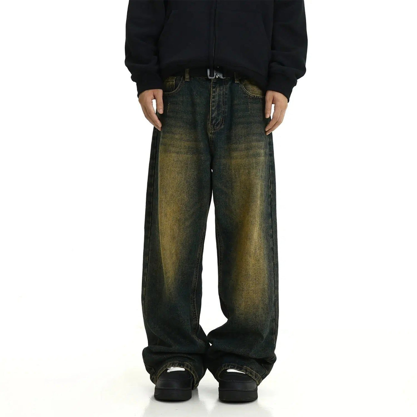 Luminous Washed Loose Jeans Korean Street Fashion Jeans By MEBXX Shop Online at OH Vault