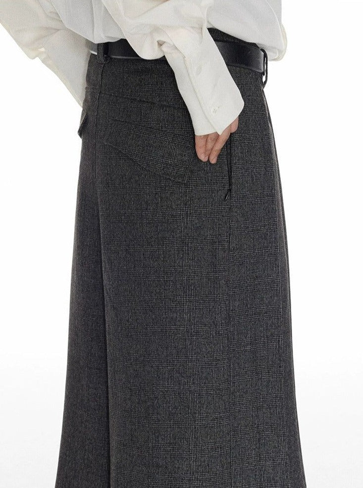 Pleated Wide Leg Trousers Korean Street Fashion Trousers By Cro World Shop Online at OH Vault
