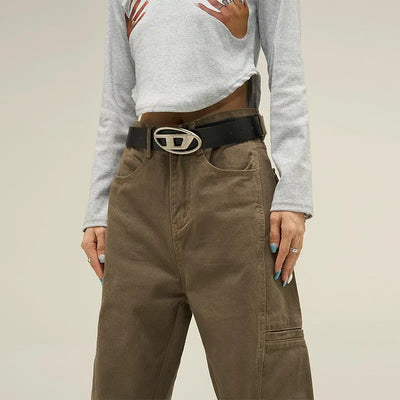 Classic Seam Detail Cargo Pants Korean Street Fashion Pants By 77Flight Shop Online at OH Vault