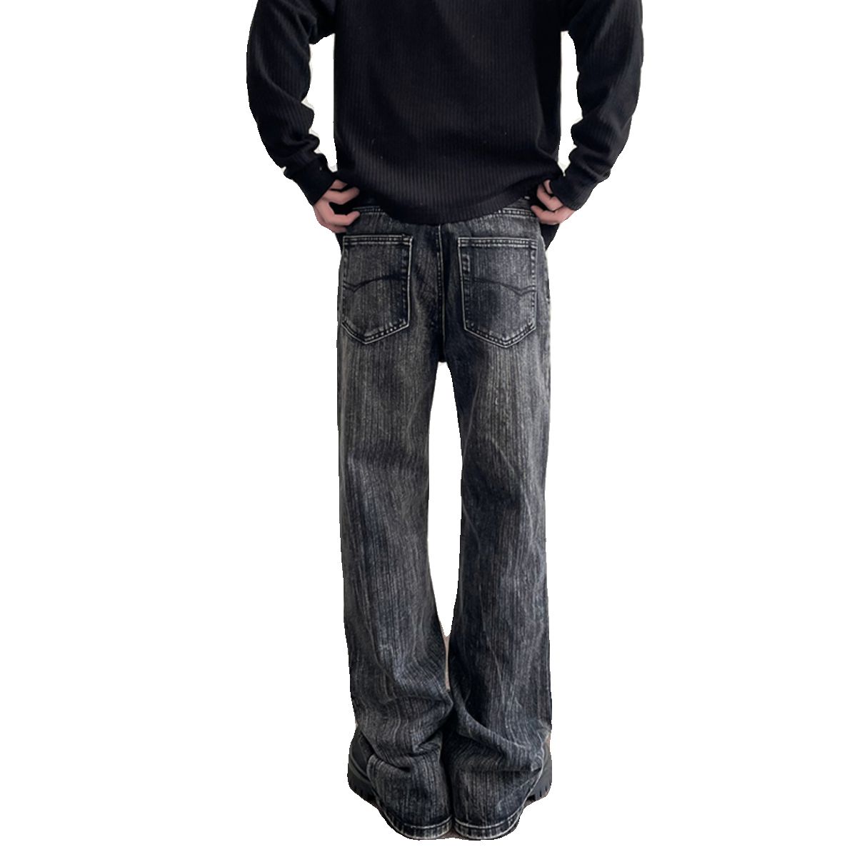 Bamboo Washed Jeans Korean Street Fashion Jeans By A PUEE Shop Online at OH Vault