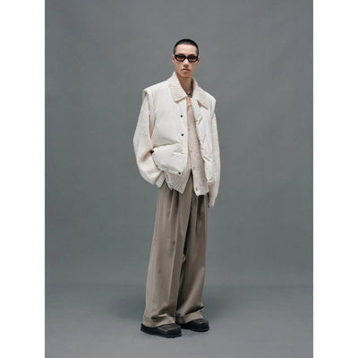 Folded Hem Drapey Trousers Korean Street Fashion Pants By NANS Shop Online at OH Vault