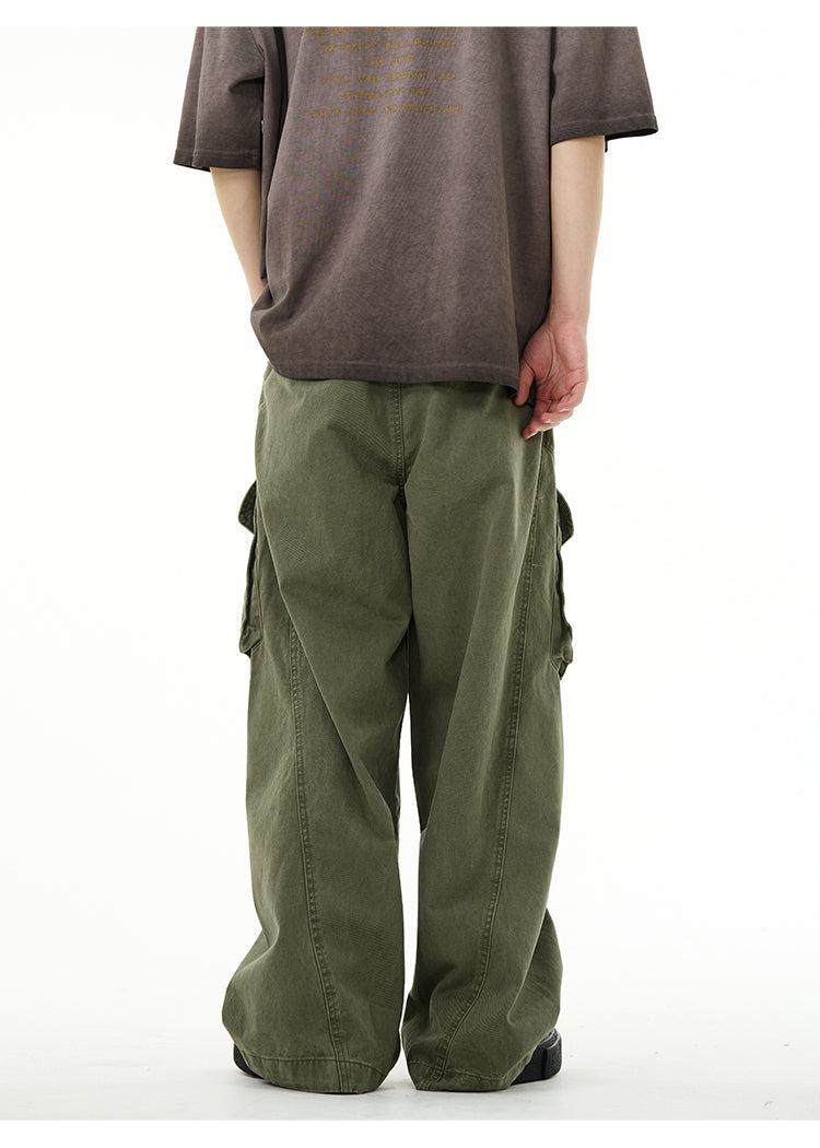 Slant Flap Pocket Cargo Pants Korean Street Fashion Pants By 77Flight Shop Online at OH Vault