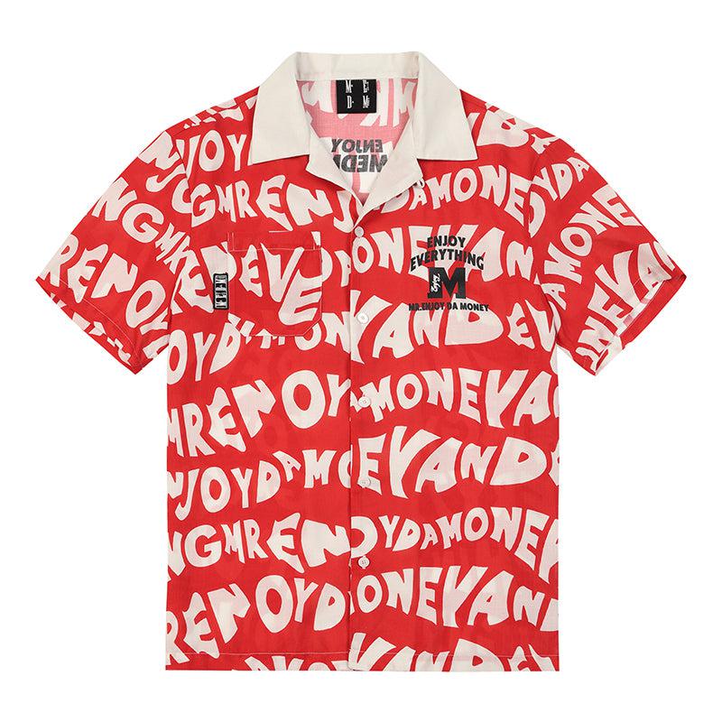 Full Letter Graphic Shirt Korean Street Fashion Shirt By Mr Enjoy Da Money Shop Online at OH Vault