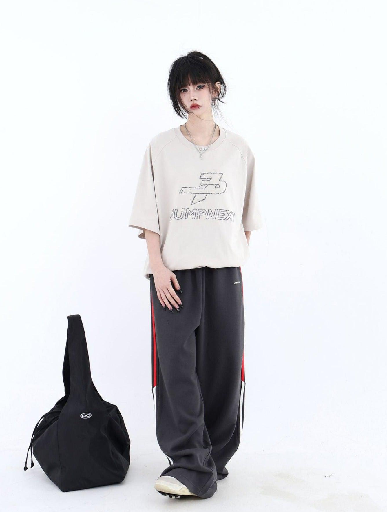 Jump Next Contrast Side Striped Sports Pants Korean Street Fashion Pants By Jump Next Shop Online at OH Vault