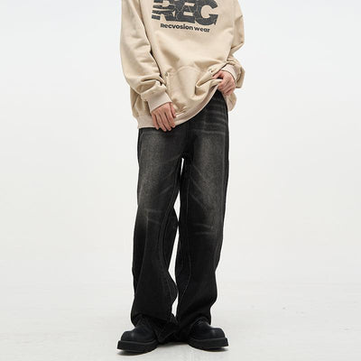 77Flight Emphasis Cat Whisker Jeans Korean Street Fashion Jeans By 77Flight Shop Online at OH Vault