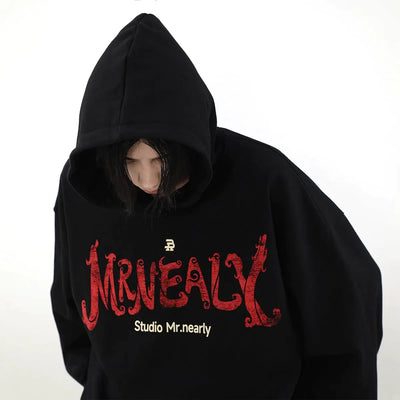 Logo Print Comfty Fit Hoodie Korean Street Fashion Hoodie By Mr Nearly Shop Online at OH Vault