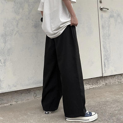 Made Extreme Elastic Waist Relaxed Fit Pants Korean Street Fashion Pants By Made Extreme Shop Online at OH Vault