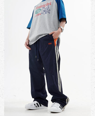 Made Extreme Contrast Side Stripes Sports Pants Korean Street Fashion Pants By Made Extreme Shop Online at OH Vault