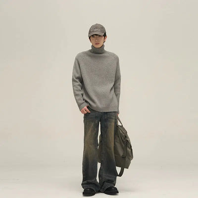 Wide Leg Essential Jeans Korean Street Fashion Jeans By 77Flight Shop Online at OH Vault