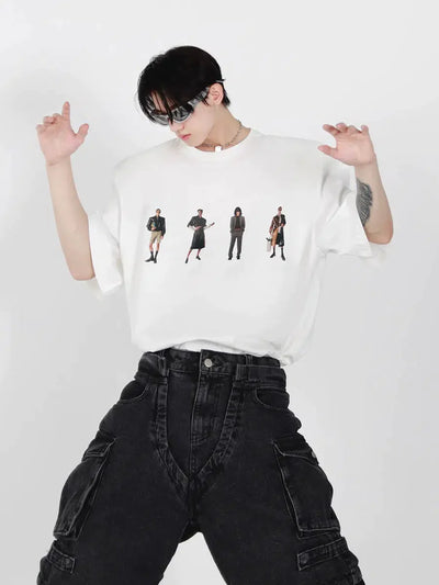 Distanced People Graphic T-Shirt Korean Street Fashion T-Shirt By Argue Culture Shop Online at OH Vault