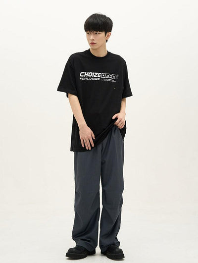77Flight Loose Pleated Straight Trousers Korean Street Fashion Pants By 77Flight Shop Online at OH Vault