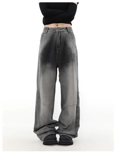High Waist Washed Wide Jeans Korean Street Fashion Jeans By Mr Nearly Shop Online at OH Vault