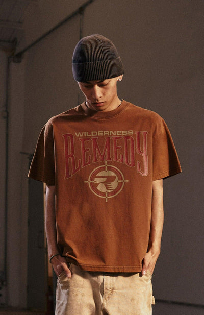 Logo Wilderness T-Shirt Korean Street Fashion T-Shirt By Remedy Shop Online at OH Vault