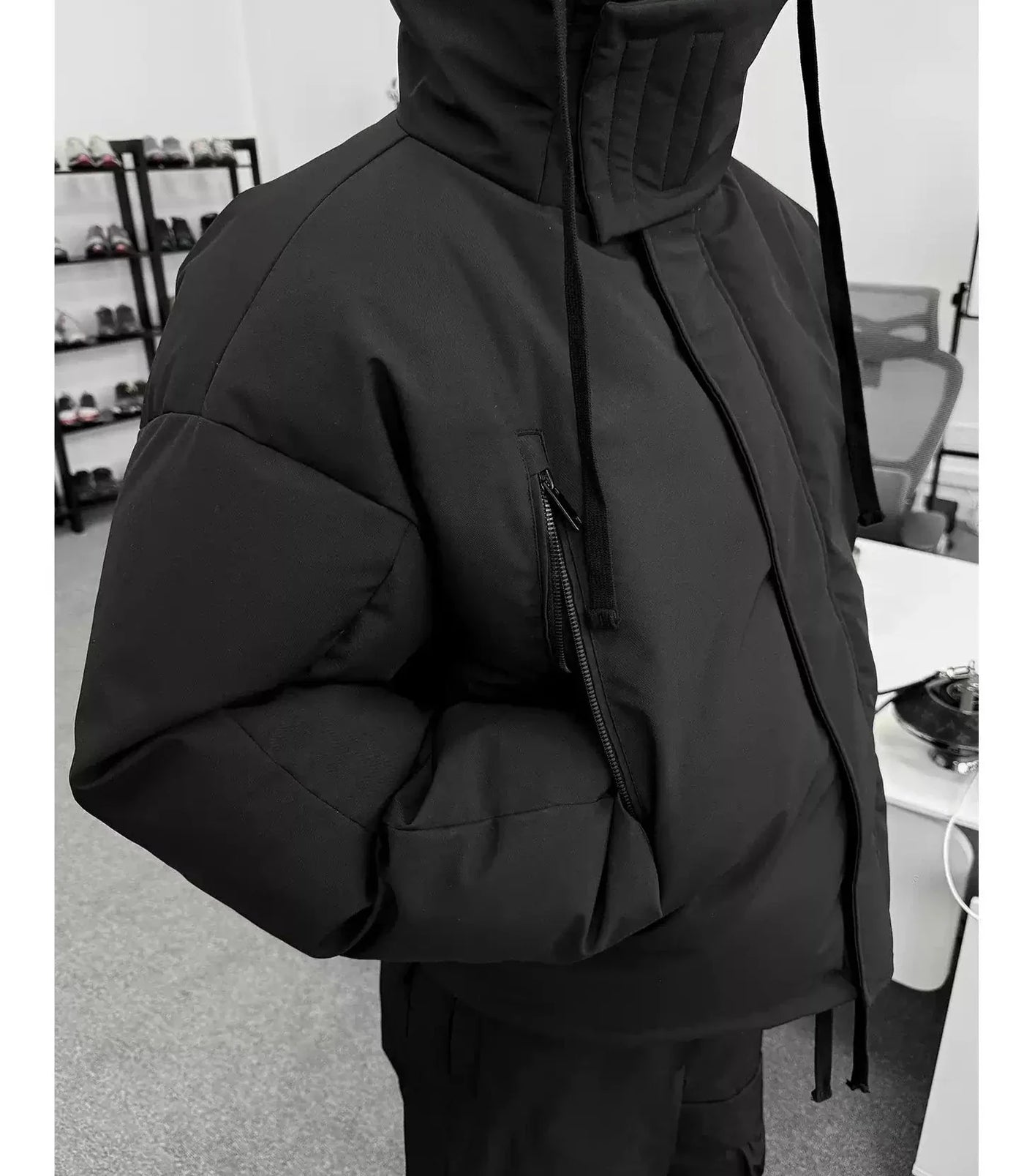 Multi-Zip and Strings Puffer Jacket Korean Street Fashion Jacket By Terra Incognita Shop Online at OH Vault