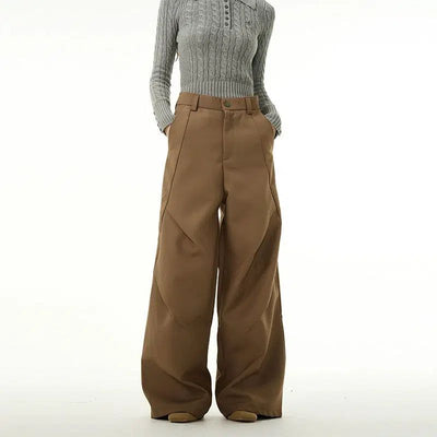 Multi-Pleats Loose Fit Trousers Korean Street Fashion Pants By 77Flight Shop Online at OH Vault