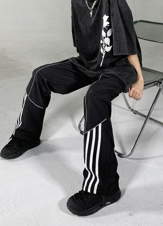 MaxDstr Casual Side Stripes Sports Pants Korean Street Fashion Pants By MaxDstr Shop Online at OH Vault