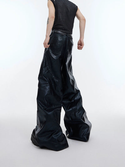 Metal Accent PU Leather Pants Korean Street Fashion Pants By Argue Culture Shop Online at OH Vault