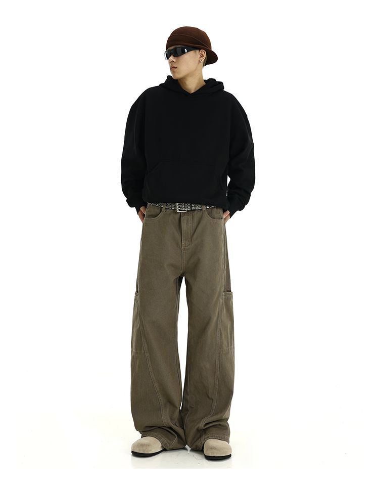 Washed Carpenter Pants Korean Street Fashion Pants By MEBXX Shop Online at OH Vault