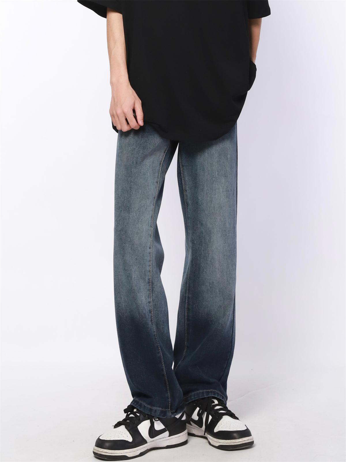 Made Extreme Gradient Washed Straight Leg Jeans Korean Street Fashion Jeans By Made Extreme Shop Online at OH Vault