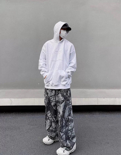 Retro Camouflage Straight Pants Korean Street Fashion Pants By Blacklists Shop Online at OH Vault