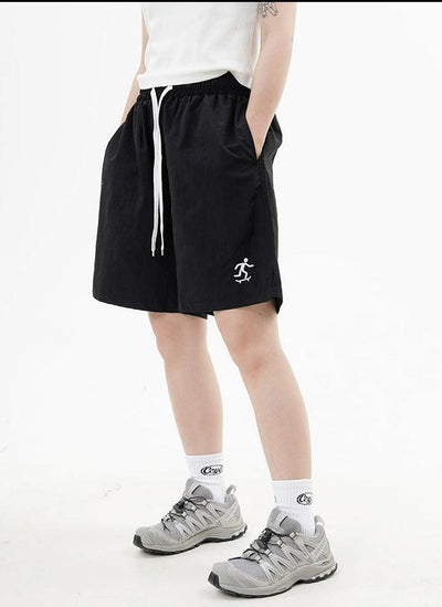 Made Extreme Drawstring Skate Embroidery Sports Shorts Korean Street Fashion Shorts By Made Extreme Shop Online at OH Vault