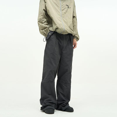 77Flight Drawstring Stitched Detail Parachute Pants Korean Street Fashion Pants By 77Flight Shop Online at OH Vault