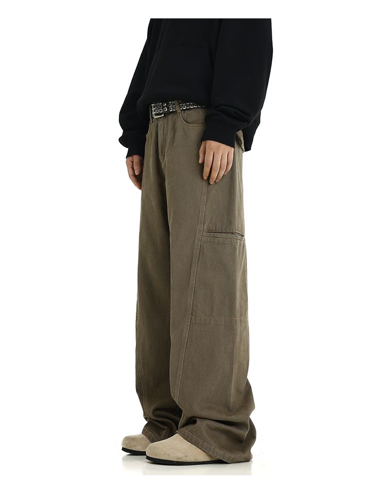 Washed Carpenter Pants Korean Street Fashion Pants By MEBXX Shop Online at OH Vault