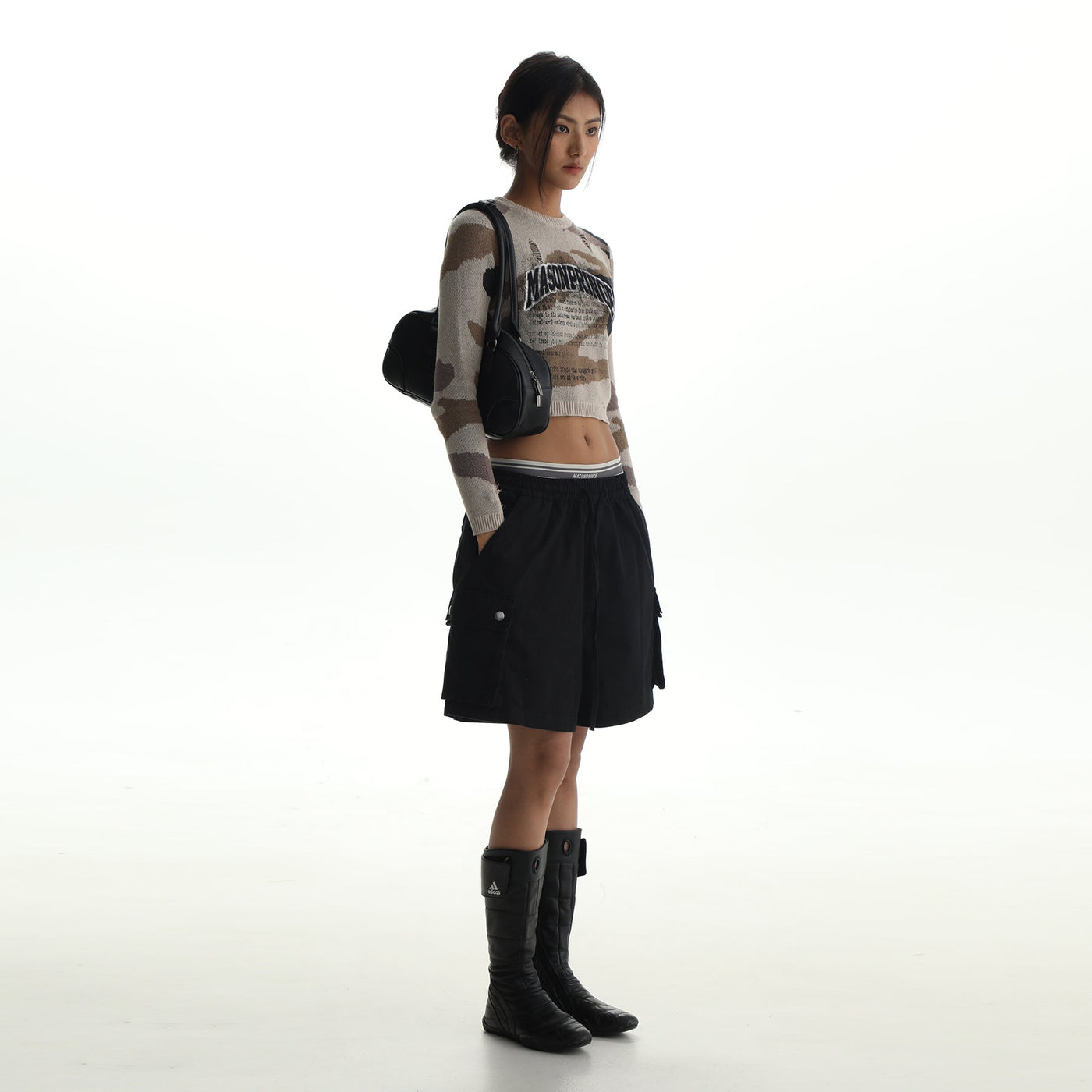 Tie Waist Double Pocket Cargo Shorts Korean Street Fashion Shorts By Mason Prince Shop Online at OH Vault