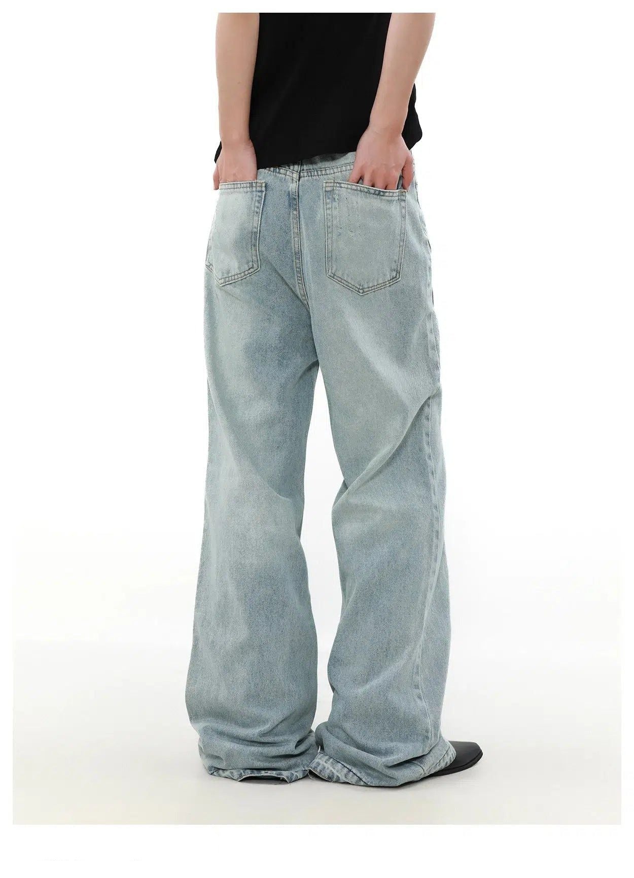 Light Faded Bootcut Jeans Korean Street Fashion Jeans By Mr Nearly Shop Online at OH Vault