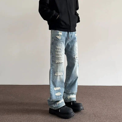 Cat Scratch Ripped Jeans Korean Street Fashion Jeans By A PUEE Shop Online at OH Vault