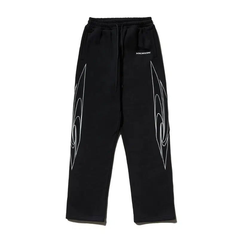 Contrast Side Comfty Sweatpants Korean Street Fashion Pants By Remedy Shop Online at OH Vault