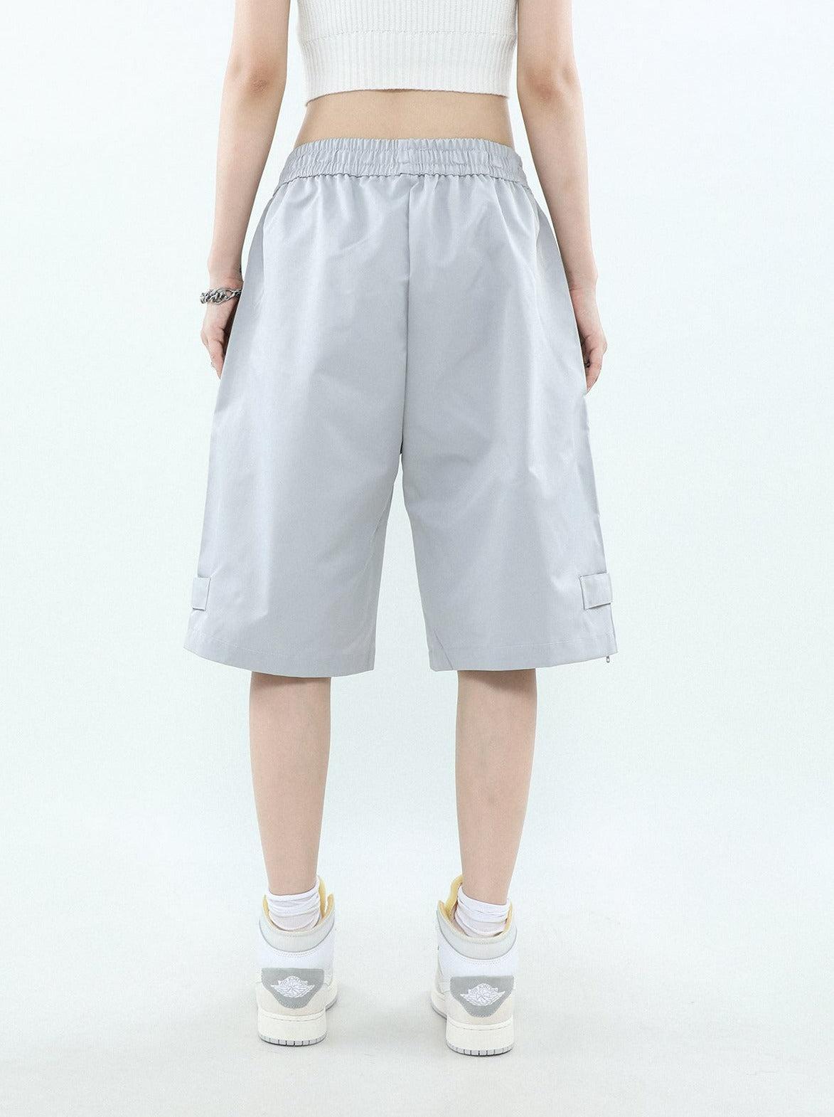 Zippered Buttoned Sports Shorts Korean Street Fashion Shorts By Mr Nearly Shop Online at OH Vault