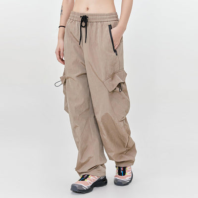 Made Extreme Drawstring Pleated Texture Cargo Pants Korean Street Fashion Pants By Made Extreme Shop Online at OH Vault