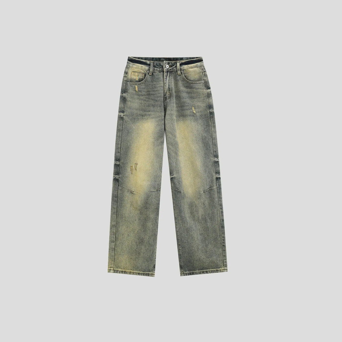 Yellow Fade Workwear Jeans Korean Street Fashion Jeans By INS Korea Shop Online at OH Vault