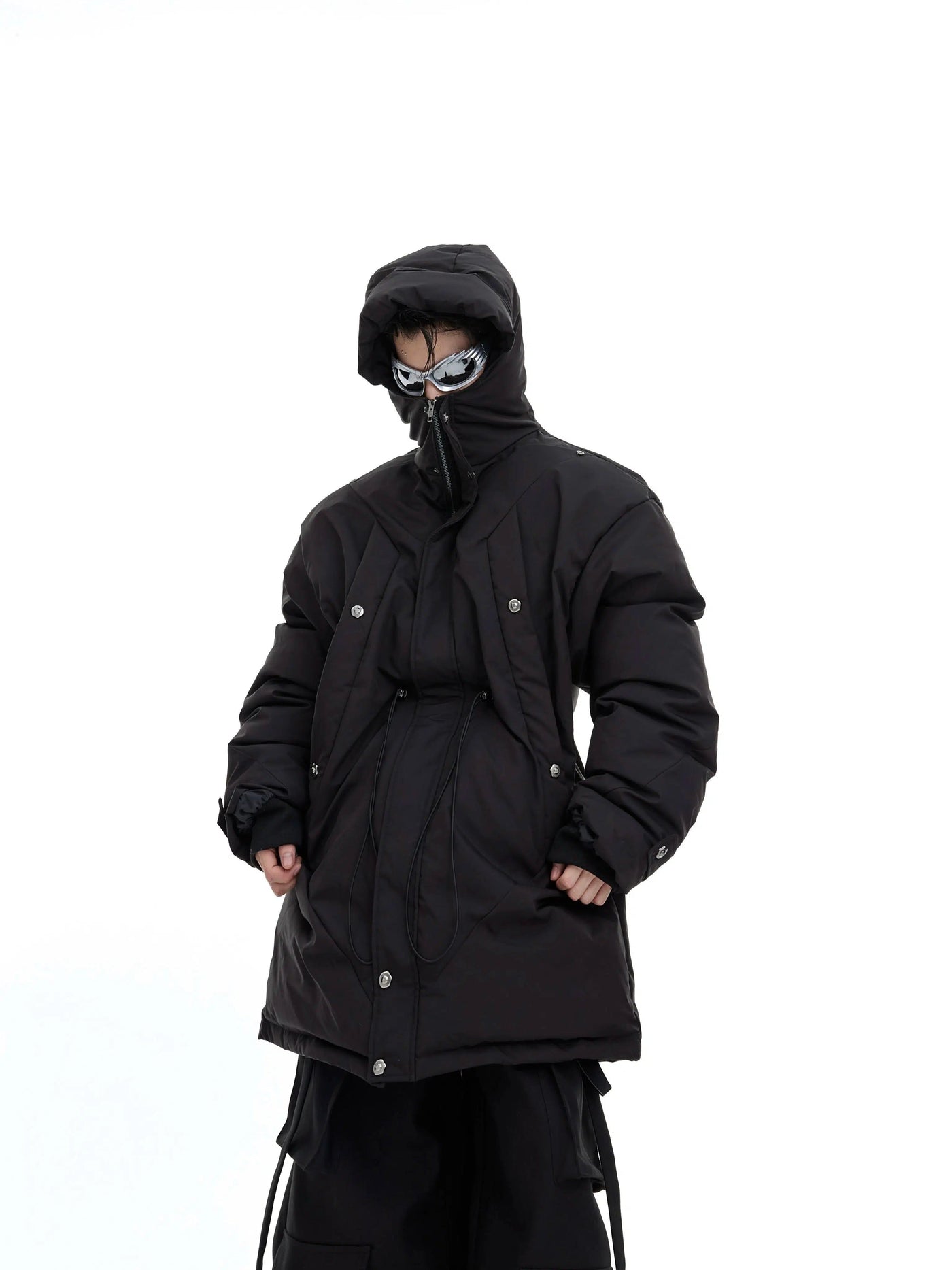 Hooded Long Puffer Jacket Korean Street Fashion Jacket By Argue Culture Shop Online at OH Vault