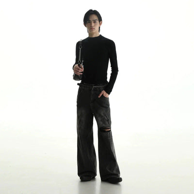 Slim Fit Fine Long Sleeve T-Shirt Korean Street Fashion T-Shirt By Mason Prince Shop Online at OH Vault