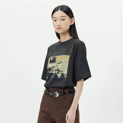 Opicloth Printed Graphic Vintage T-Shirt Korean Street Fashion T-Shirt By Opicloth Shop Online at OH Vault