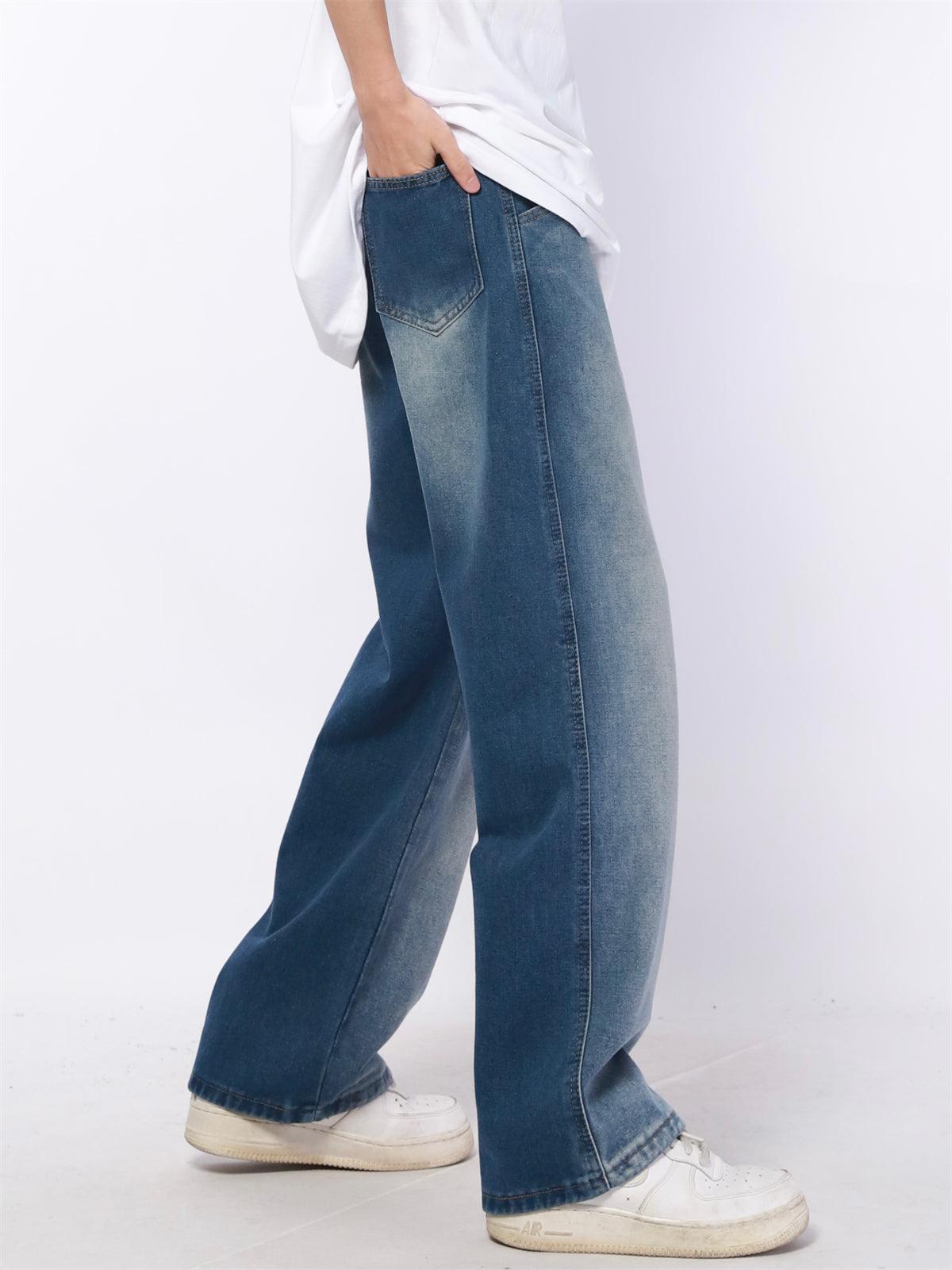 Gradient Washed Straight Jeans Korean Street Fashion Jeans By Made Extreme Shop Online at OH Vault