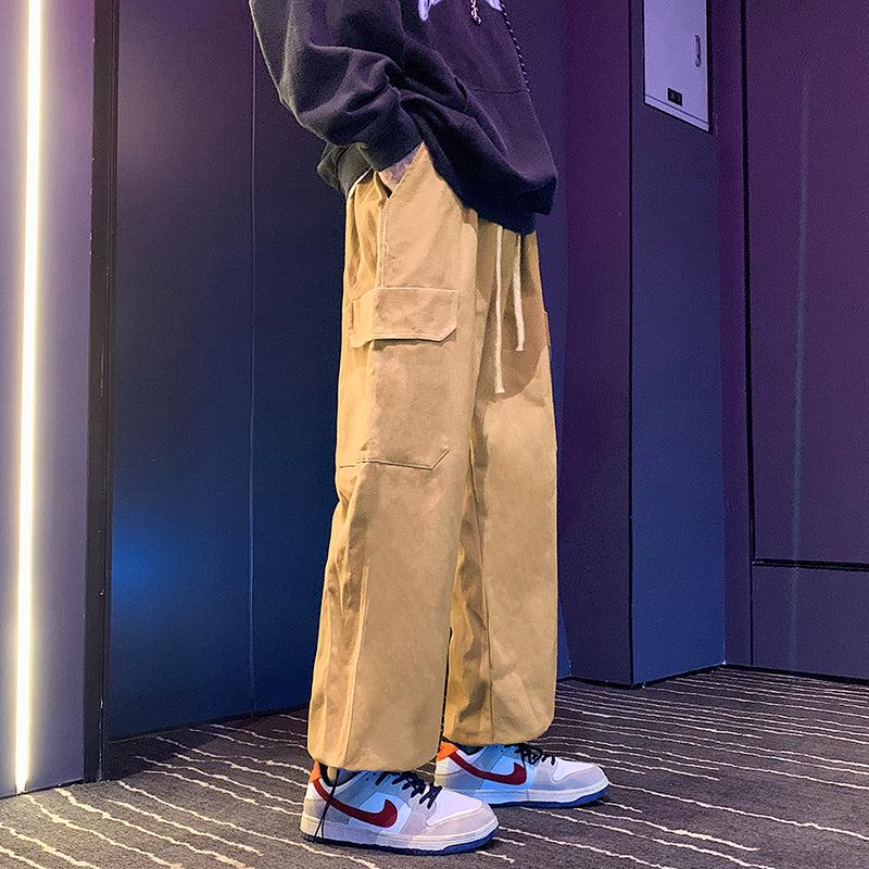 Flap Pocket Side Drawstring Pants Korean Street Fashion Pants By Made Extreme Shop Online at OH Vault