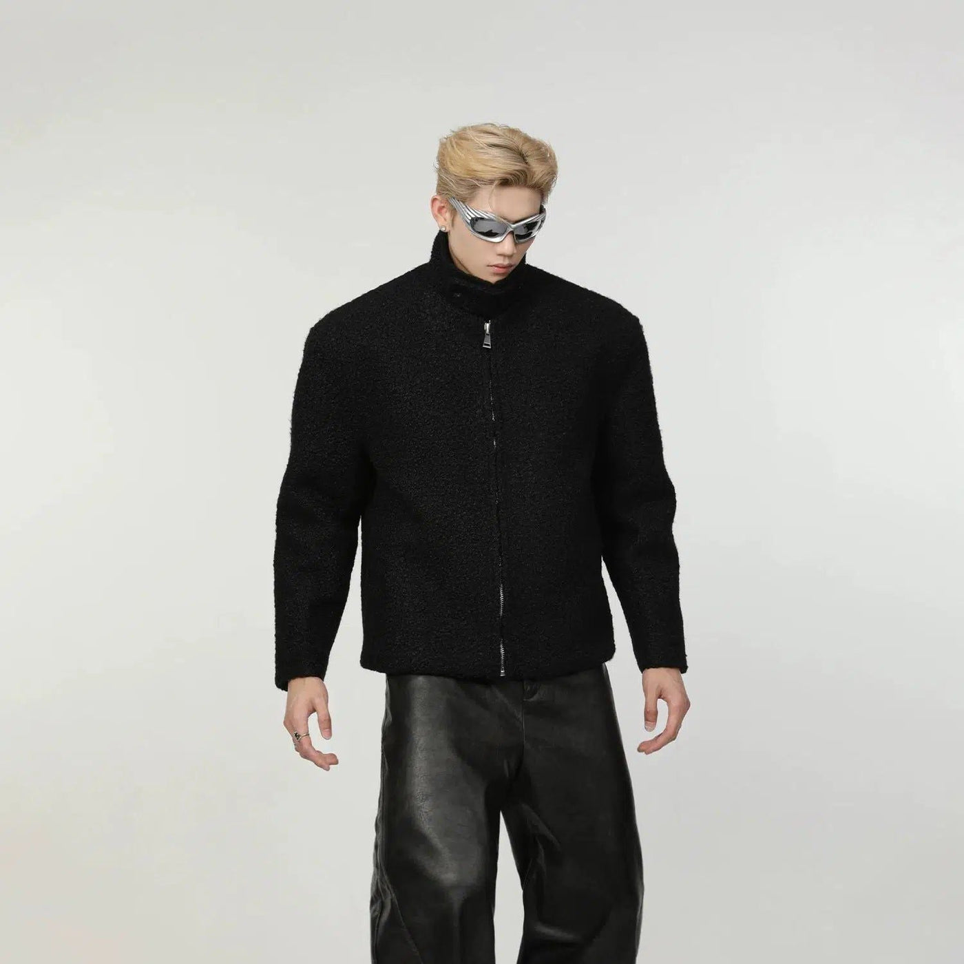 Solid Color Sherpa Jacket Korean Street Fashion Jacket By Turn Tide Shop Online at OH Vault