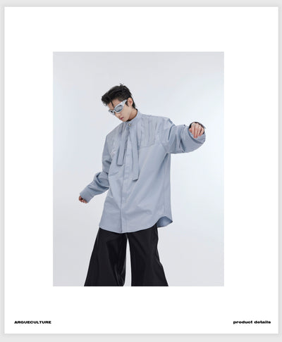 Extended Line Detail Shirt Korean Street Fashion Shirt By Argue Culture Shop Online at OH Vault